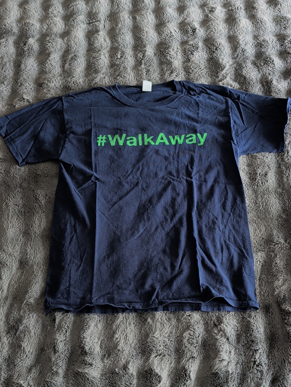 Hanes Navy Crewneck T-Shirt with Red Logo Tag